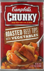 Campbell’s Chunky Soup, Roast Beef Tips With Vegetables Soup, 18.8 Oz Can (Pack of 3)
