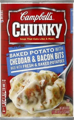 Campbell’s Chunky Soup, Baked Potato with Cheddar and Bacon Bits Soup, 18.8 Oz Can (Pack of 2)