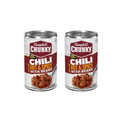 Campbell’s Chunky Hot and Spicy Chili With Beans, 19 oz Can (Pack of 2)