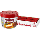 Campbell’s Chunky Chili With Beans, 15.25 oz Microwavable Bowl (8 Pack)