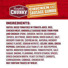 Campbell’s Chunky Soup, Chicken and Sausage Gumbo, 18.8 oz Can (Case of 12)