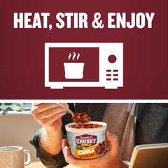 Campbell's Chunky Chili, Hot & Spicy Chili with Beans, 15.25 oz Microwavable Bowl