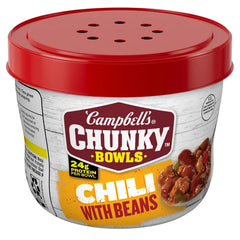 Campbell’s Chunky Chili With Beans, 15.25 oz Microwavable Bowl