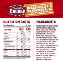 Campbell’s Chunky Soup, Classic Chicken Noodle Soup, 16.1 Oz Can (Case of 8)