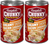 Campbell's Chunky Creamy Chicken Bacon Carbonara Soup, 18.8 oz Can (Pack of 2)