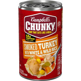 Campbell’s Chunky Soup, Smoked Turkey with White and Wild Rice Soup, 18.6 oz Can