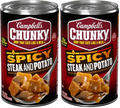 Campbell's Chunky Soup, Spicy Steak and Potato Soup, 18.8 oz Can (Pack of 2)