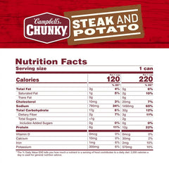 Campbell’s Chunky Soup, Steak and Potato Soup, 16.3 oz Can