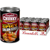 Campbell's Chunky Soup, Spicy Sirloin Burger Soup, 18.8 Oz Can (Case of 12)