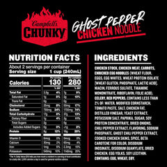 Campbell's Chunky Ghost Pepper Chicken Noodle Soup, 18.6 oz Can