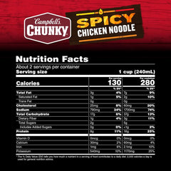 Campbell's Chunky Soup, Spicy Chicken Noodle Soup, 18.6 oz Can