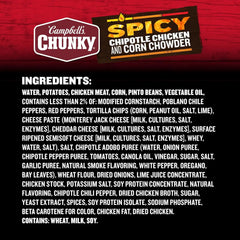 Campbell’s Chunky Soup, Chipotle Chicken Corn Chowder Soup, 18.8 oz Can (Pack of 5)