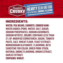 Campbell’s Chunky Soup, Hearty Bean Soup With Ham, 19 Ounce Can (Case Of 12)
