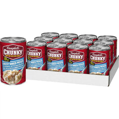 Campbell's Chunky Soup, Baked Potato with Cheddar and Bacon Bits Soup, 18.8 Oz Can (Case of 12)