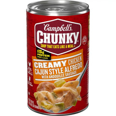 Campbell's Chunky Creamy Chicken Cajun Style Alfredo With Andouille Sausage Soup, 18.8 oz Can