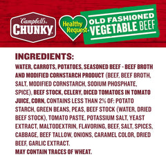 Campbell’s Chunky Healthy Request Soup, Old Fashioned Vegetable Beef Soup, 18.8 Oz Can