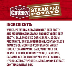 Campbell’s Chunky Soup, Steak and Potato Soup, 18.8 oz Can