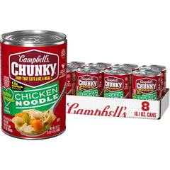 Campbell’s Chunky Soup, Healthy Request Chicken Noodle Soup,16.1 Oz (Pack of 8)