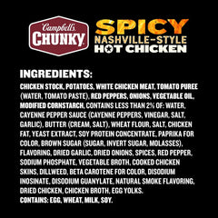Campbell’s Chunky Soup, Spicy Nashville-Style Hot Chicken Soup, 18.8 oz Can (Pack of 4)
