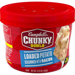 CAMPBELLS Loaded Potato Seasoned with Bacon Microwavable Soup Bowl, 15.25 OZ