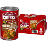 Campbell’s Chunky Sirloin Burger With Country Vegetables Beef Soup, 18.8 oz Can (6 Pack)