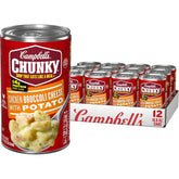 Campbell's Chunky Soup, Chicken Broccoli Cheese Soup, 18.8 Oz Can (Case of 12)