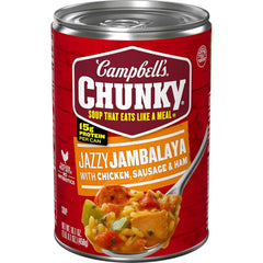 Campbell’s Chunky Soup, Jazzy Jambalaya with Chicken, Sausage and Ham Soup, 16.1 oz Can