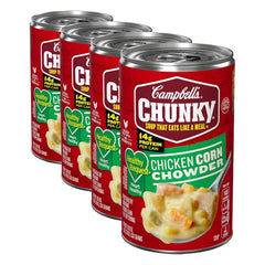 Campbell's Chunky Soup, Healthy Request Chicken Corn Chowder Soup, 18.8 Oz Can (Pack of 4)