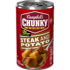 Campbell’s Chunky Soup, Steak and Potato Soup, 18.8 oz Can