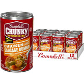 Campbell’s Chunky Soup, Chicken and Sausage Gumbo, 18.8 oz Can (Case of 12)