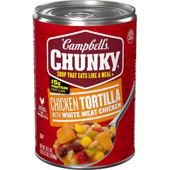 Campbell’s Chunky Soup, Chicken Tortilla With White Meat Chicken, 16.1 oz Can
