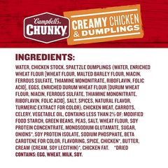 Campbell’s Chunky Soup, Creamy Chicken and Dumplings Soup, 16.3 Oz Can (Pack of 5)