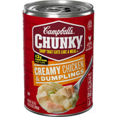 Campbell’s Chunky Soup, Creamy Chicken and Dumplings Soup, 16.3 Oz Can