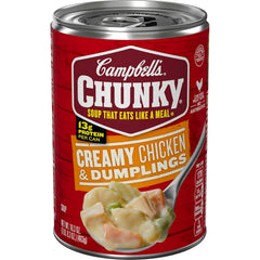 Campbell’s Chunky Soup, Creamy Chicken and Dumplings Soup, 16.3 Oz Can