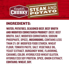 Campbell’s Chunky Soup, Steak and Potato Soup, 16.3 oz Can