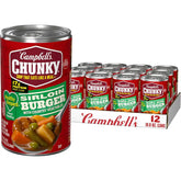 Campbell’s Chunky Healthy Request Soup, Sirloin Burger with Country Vegetable Beef Soup, 18.8 oz Can (Case of 12)
