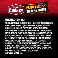 Campbell's Chunky Soup, Spicy Steak and Potato Soup, 18.8 oz Can (Case of 12)