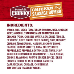 Campbell’s Chunky Soup, Chicken and Sausage Gumbo, 16.1 oz Can (Case of 8)