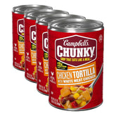 Campbell’s Chunky Soup, Chicken Tortilla With White Meat Chicken, 16.1 oz Can (Pack of 4)