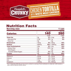 Campbell’s Chunky Soup, Chicken Tortilla With White Meat Chicken, 16.1 oz Can