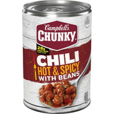 Campbell’s Chunky Hot and Spicy Chili With Beans, 16.5 oz Can