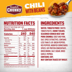 Campbell's Chunky Chili with Beans Roadhouse, 19 oz. Can