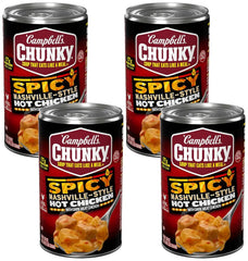 Campbell’s Chunky Soup, Spicy Nashville-Style Hot Chicken Soup, 18.8 oz Can (Pack of 4)