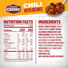 Campbell’s Chunky Chili With Beans, 16.5 oz Can