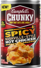 Campbell’s Chunky Soup, Spicy Nashville-Style Hot Chicken Soup, 18.8 oz Can (Pack of 4)
