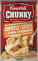 Campbell’s Chunky Soup, Chipotle Chicken Corn Chowder Soup, 18.8 oz Can (Pack of 5)