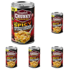Campbell’s Chunky Soup, Chipotle Chicken Corn Chowder Soup, 18.8 oz Can (Pack of 5)