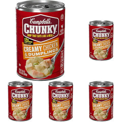 Campbell’s Chunky Soup, Creamy Chicken and Dumplings Soup, 16.3 Oz Can (Pack of 5)