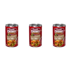 Campbell’s Chunky Soup, Old Fashioned Vegetable Beef Soup, 18.8 Oz Can (Pack of 3)