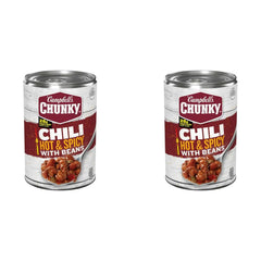 Campbell’s Chunky Hot and Spicy Chili With Beans, 16.5 oz Can (Pack of 2)